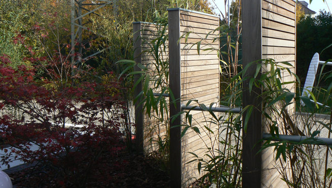 Sichtschutzelemente und Bambus