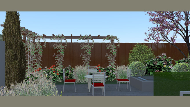 Terrasse mit Pergola