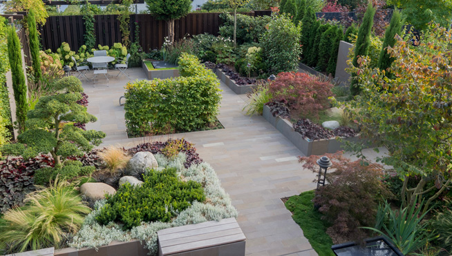Blick über den Garten